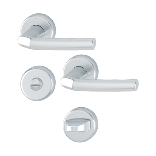 905.82.141 PC Door handle set , aluminium, Hoppe, Birmingham 1117/202SP